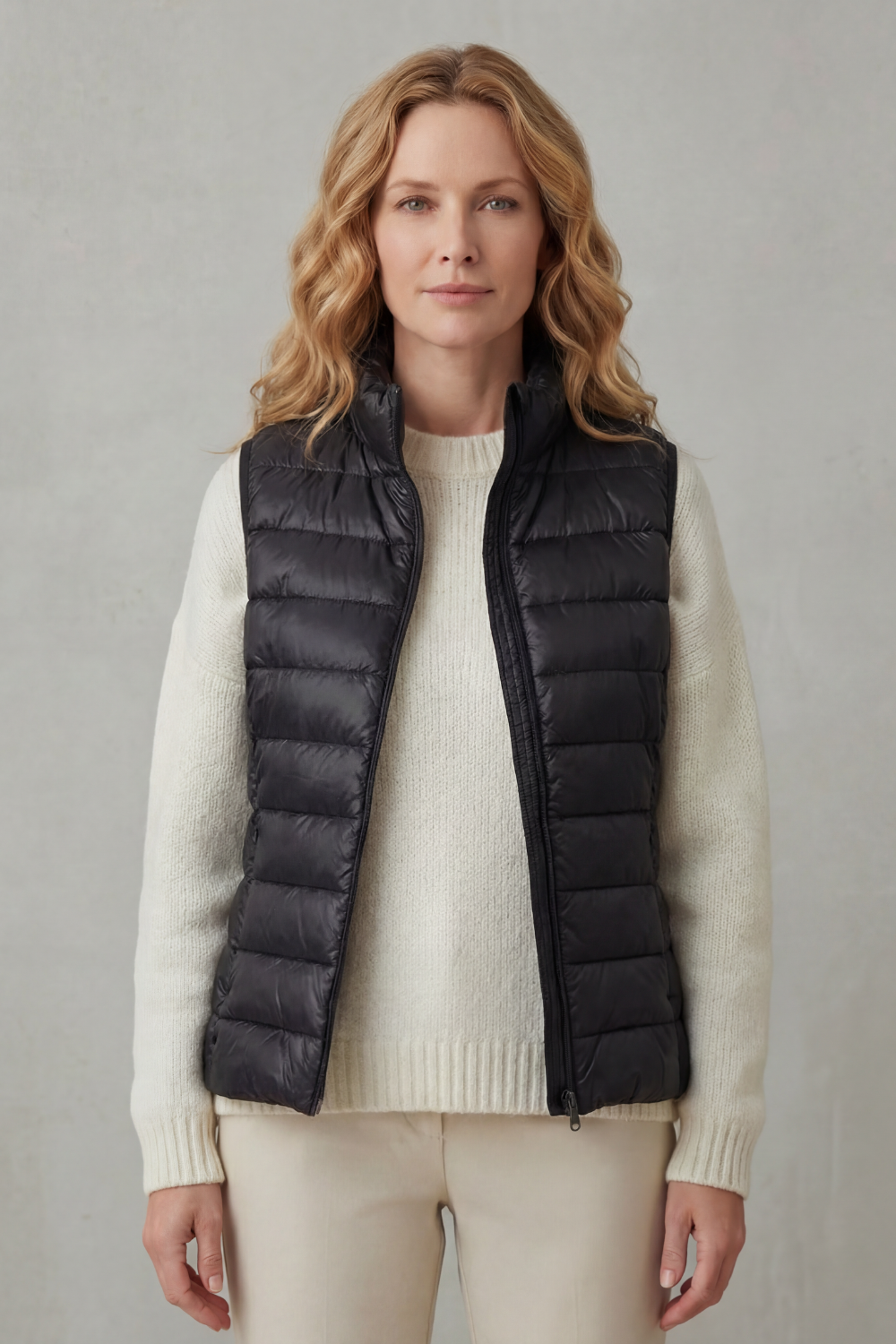 Women's Lightweight Puffer Vest for Casual Outings
