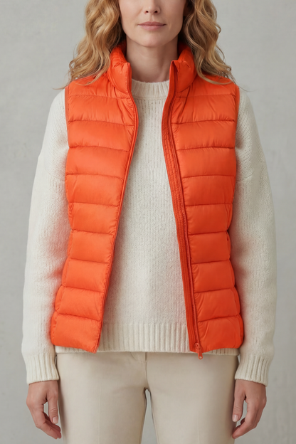 Women's Lightweight Puffer Vest for Casual Outings