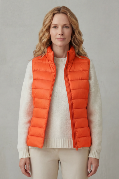 Women's Lightweight Puffer Vest for Casual Outings