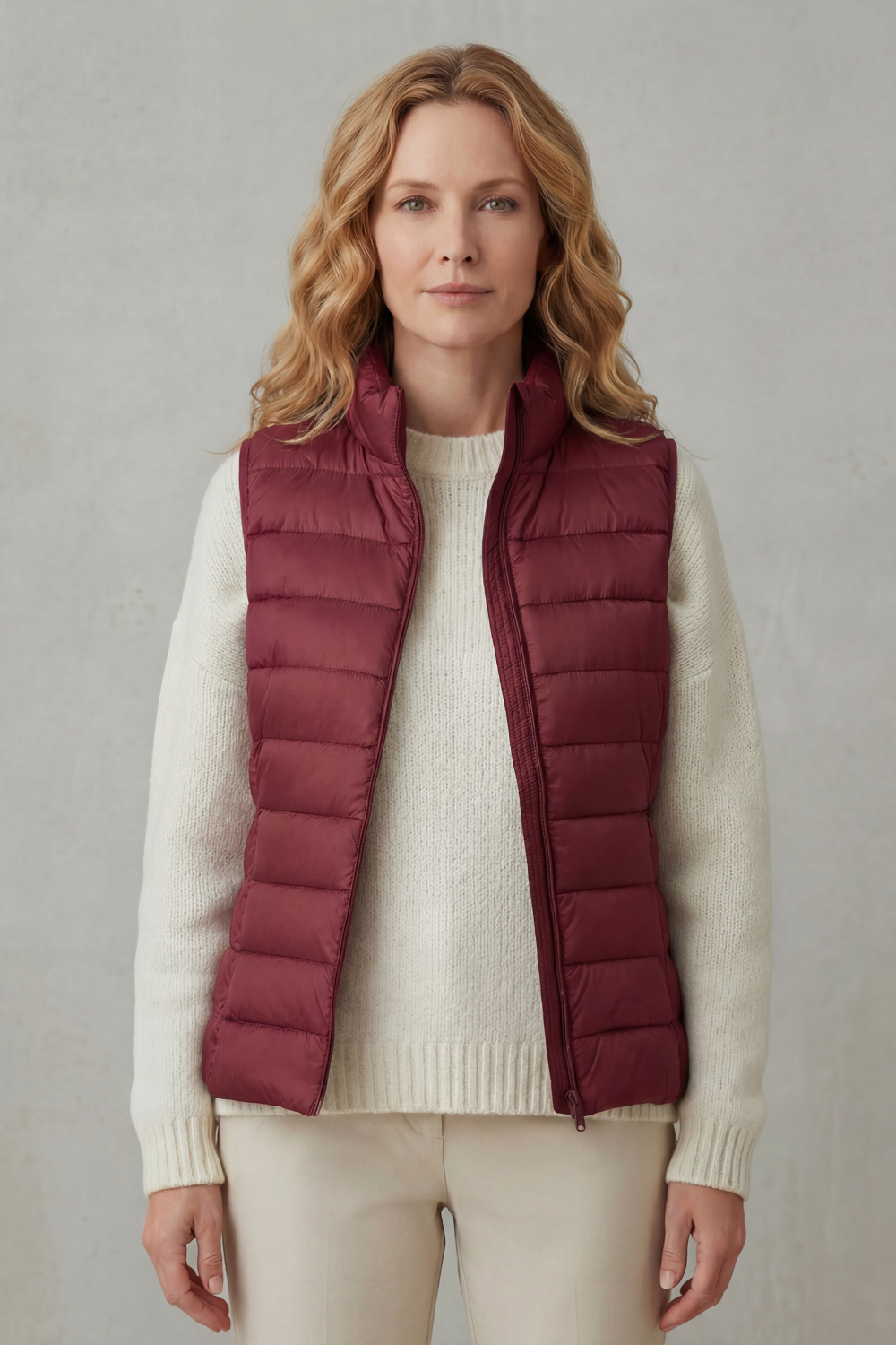 Women's Lightweight Puffer Vest for Casual Outings