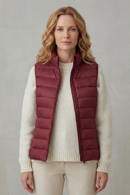 Women's Lightweight Puffer Vest for Casual Outings