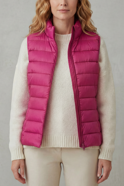Women's Lightweight Puffer Vest for Casual Outings