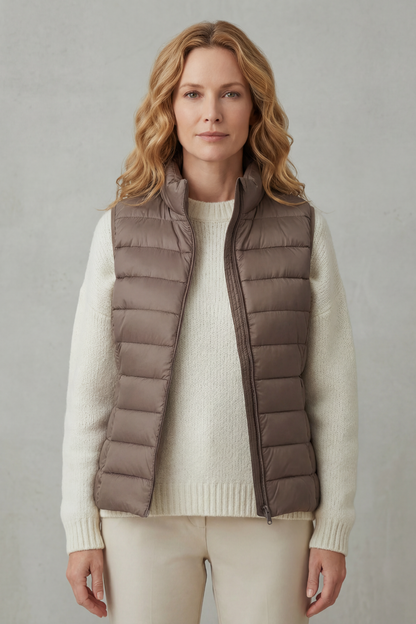 Women's Lightweight Puffer Vest for Casual Outings