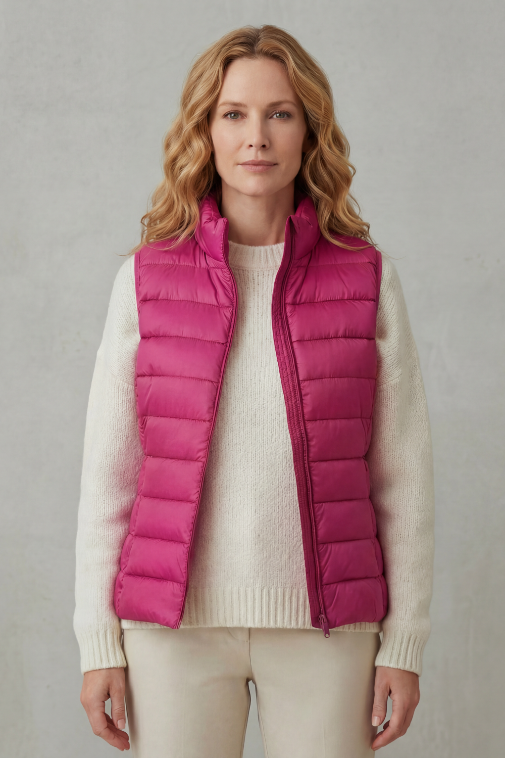 Women's Lightweight Puffer Vest for Casual Outings