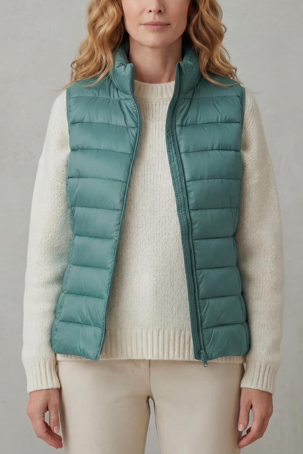 Women's Lightweight Puffer Vest for Casual Outings