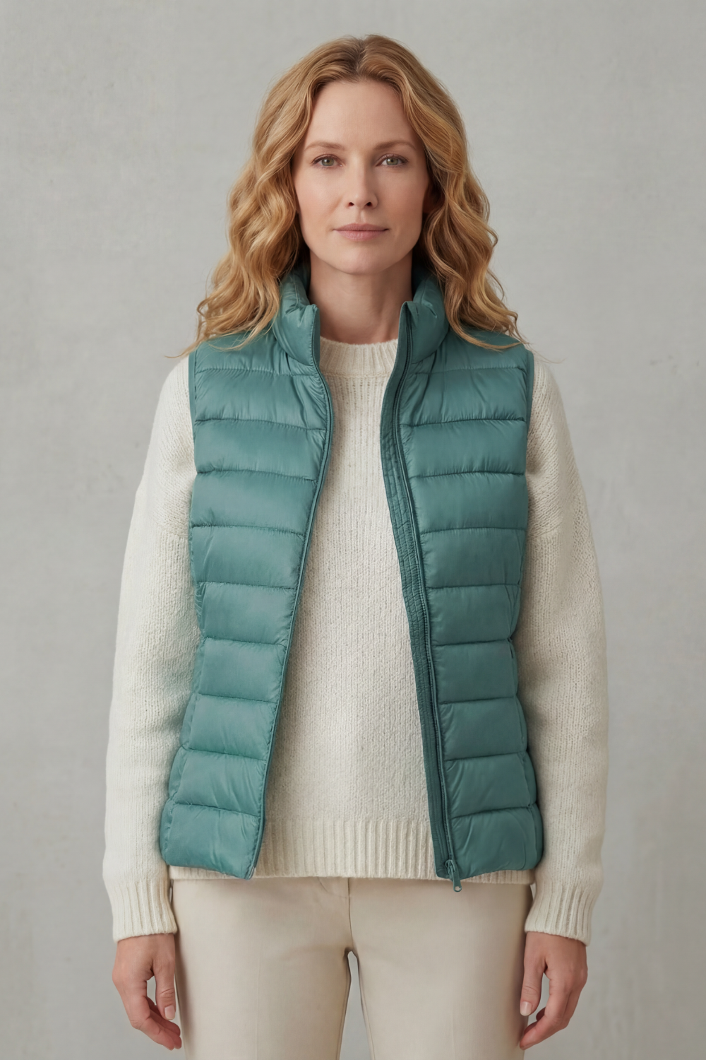Women's Lightweight Puffer Vest for Casual Outings