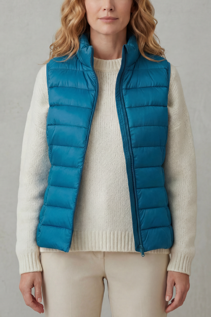 Women's Lightweight Puffer Vest for Casual Outings