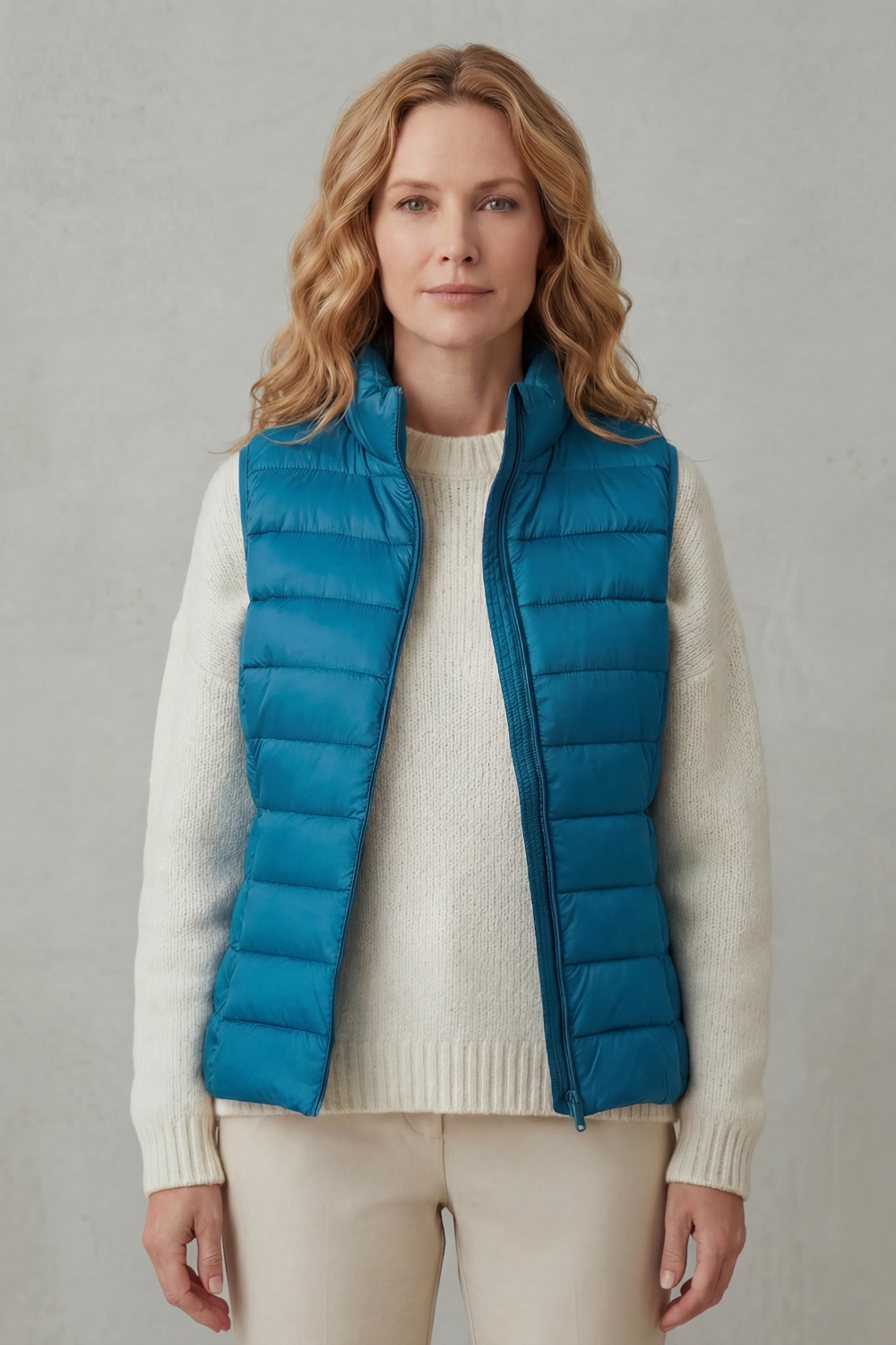 Women's Lightweight Puffer Vest for Casual Outings