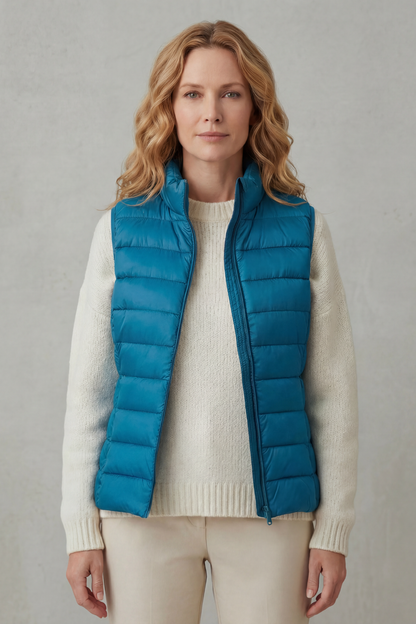 Women's Lightweight Puffer Vest for Casual Outings
