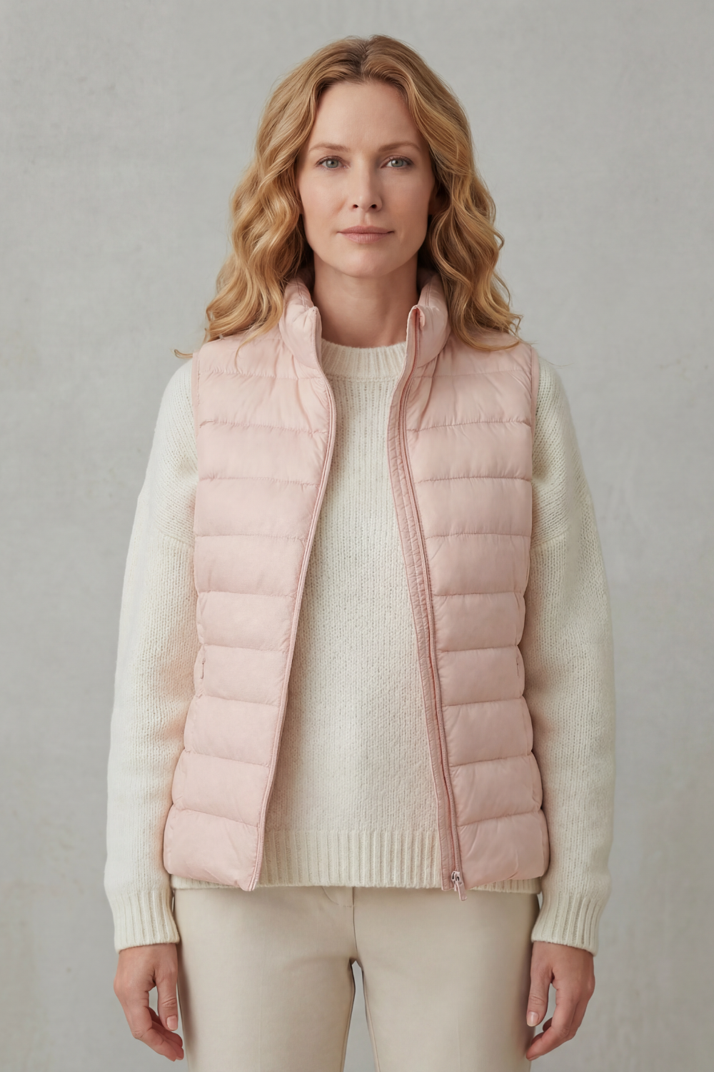 Women's Lightweight Puffer Vest for Casual Outings