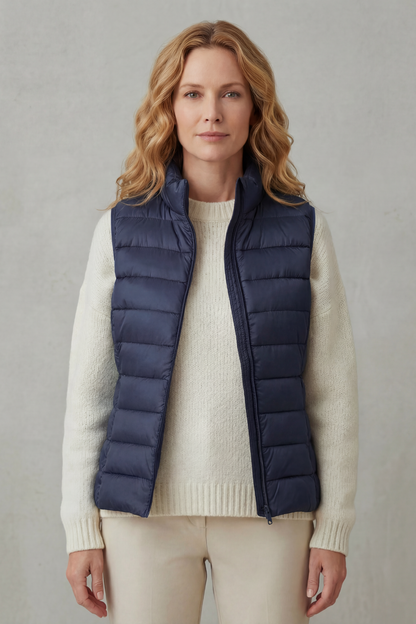 Women's Lightweight Puffer Vest for Casual Outings