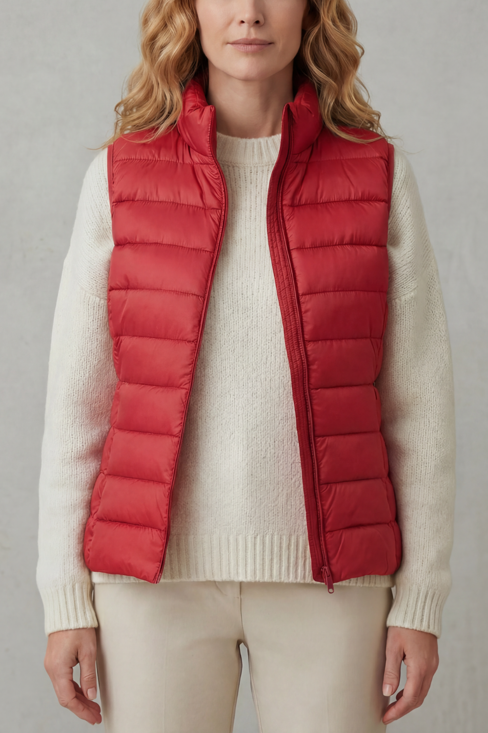Women's Lightweight Puffer Vest for Casual Outings