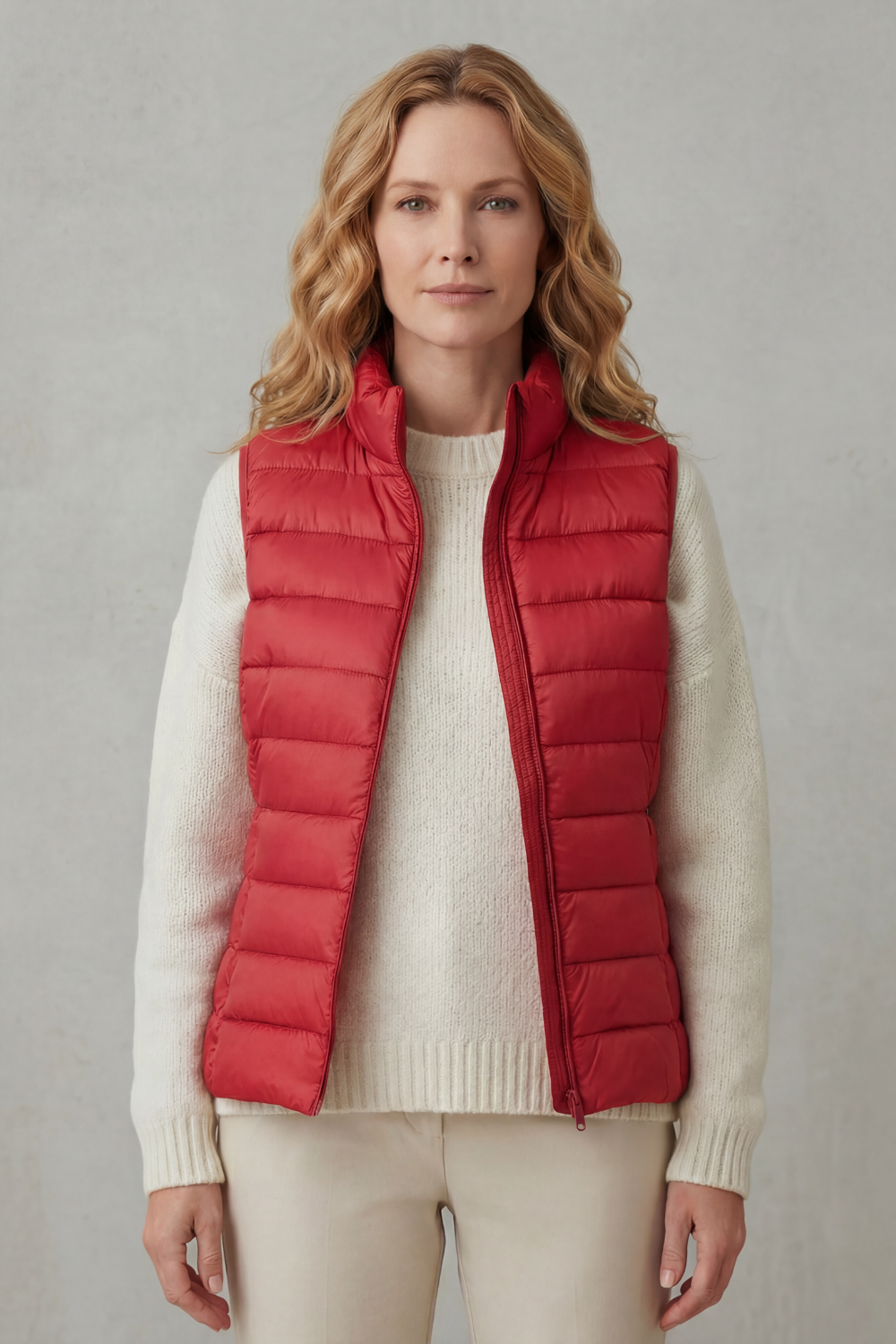 Women's Lightweight Puffer Vest for Casual Outings