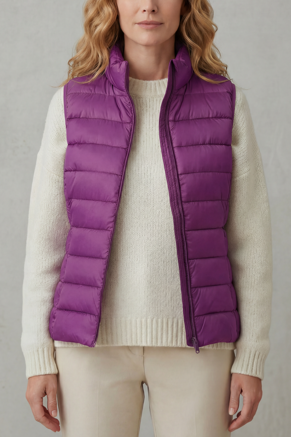 Women's Lightweight Puffer Vest for Casual Outings