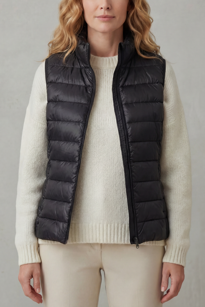 Women's Lightweight Puffer Vest for Casual Outings