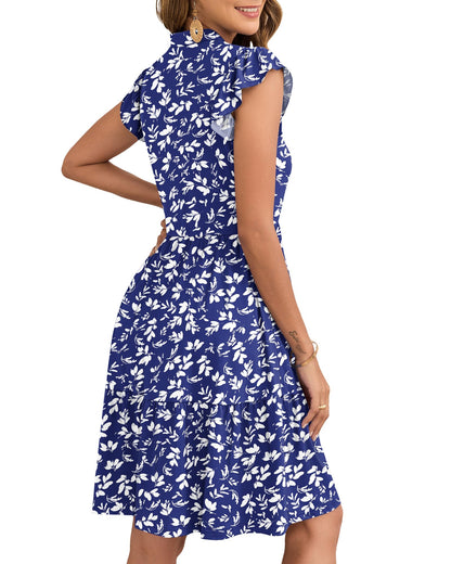 Women's Mini Dress with Elastic Waist
