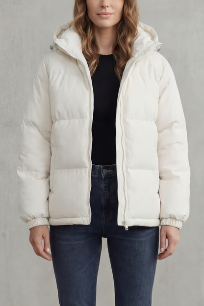 Women's Quilted Hooded Puffer Jacket for Cold Weather