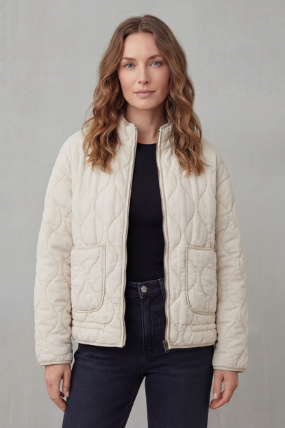 Women's Quilted Puffer Jacket for Cold Weather