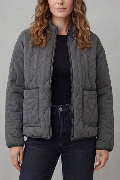 Women's Quilted Puffer Jacket for Cold Weather
