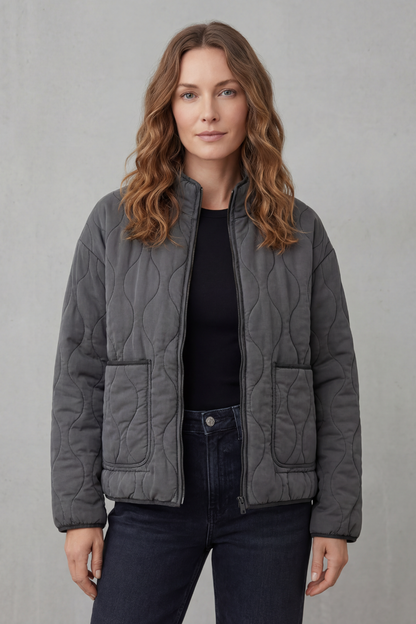 Women's Quilted Puffer Jacket for Cold Weather