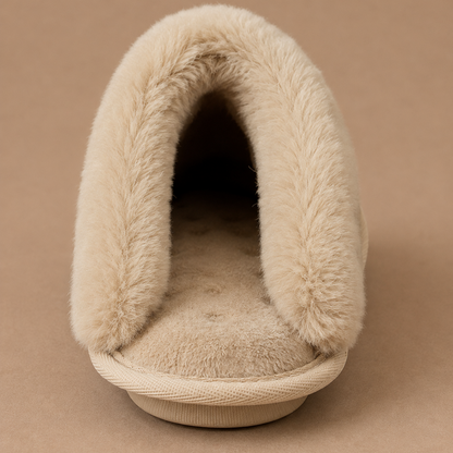 Women's Suede Mule Slippers with Warm Fur Lining
