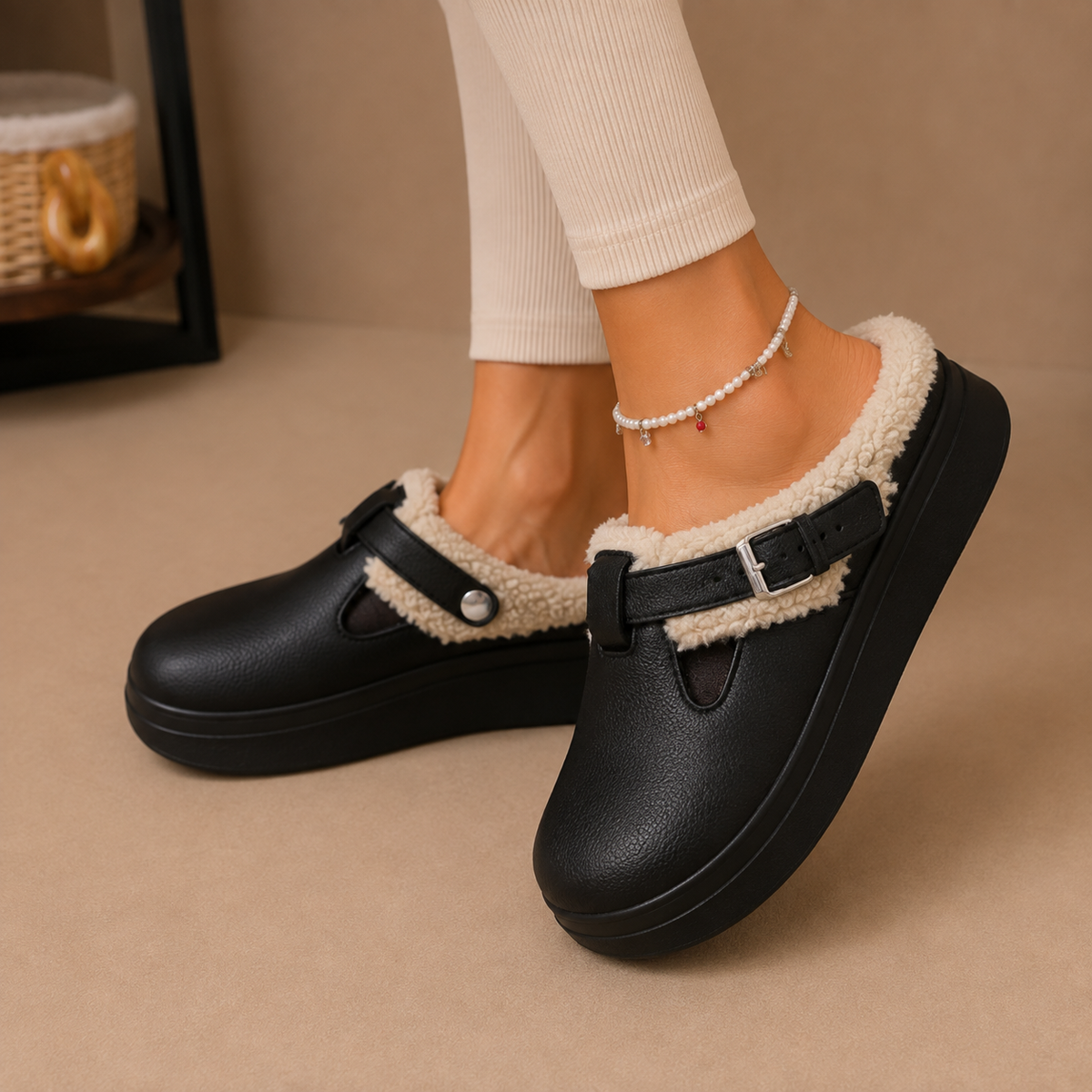 Women's Fleece Slippers for Indoor Comfort