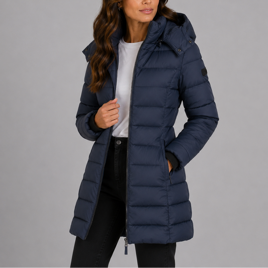 Women's Quilted Puffer Jacket for Winter Commute