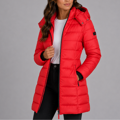 Women's Quilted Puffer Jacket for Winter Commute