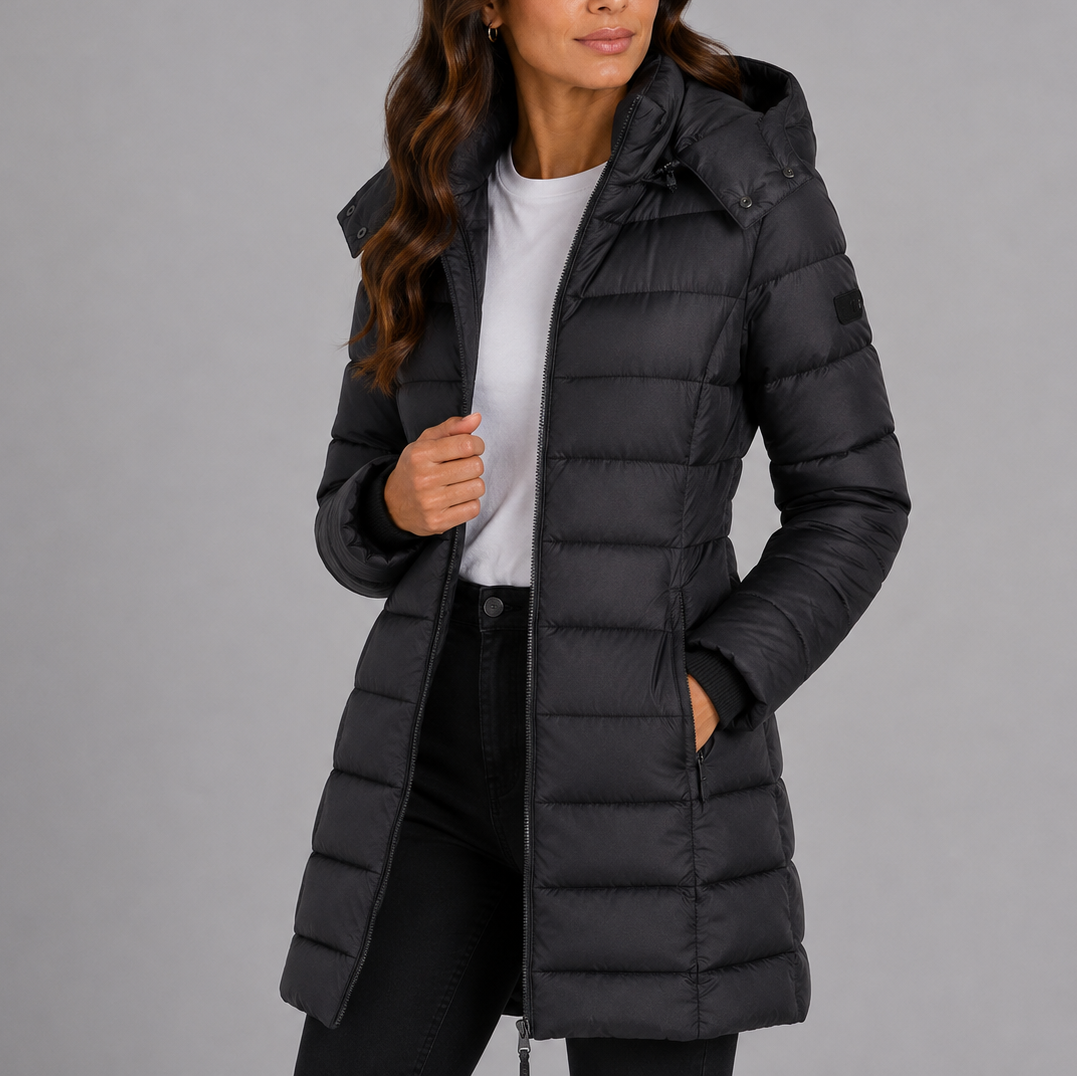 Women's Quilted Puffer Jacket for Winter Commute