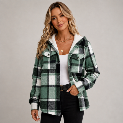 Women's Fleece Coat with Hood for Weekend Wear