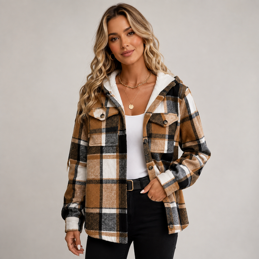 Women's Fleece Coat with Hood for Weekend Wear