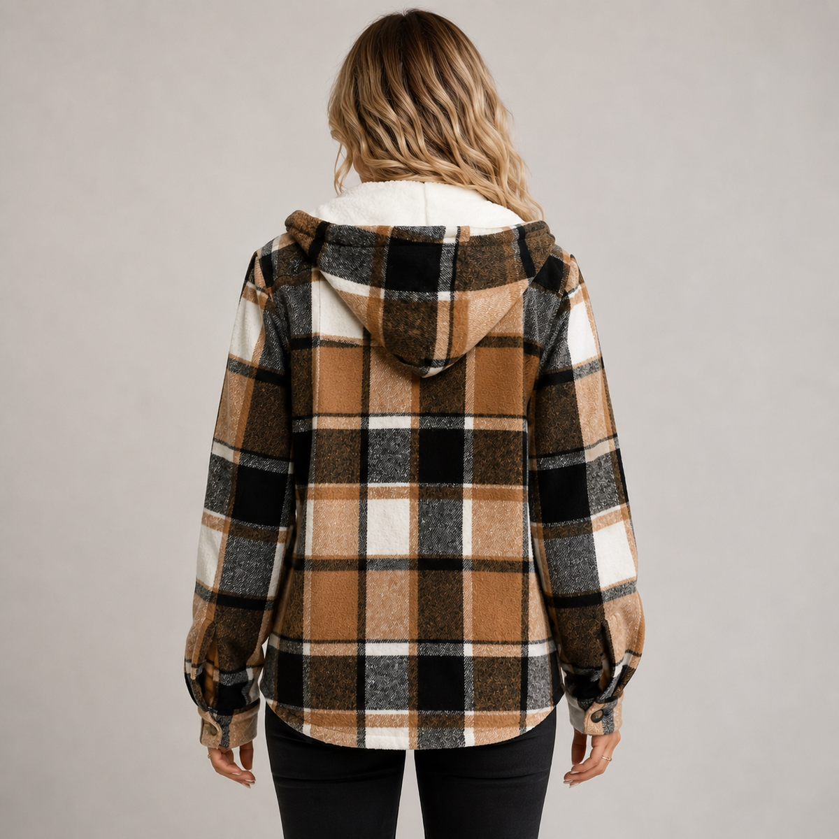 Women's Fleece Coat with Hood for Weekend Wear