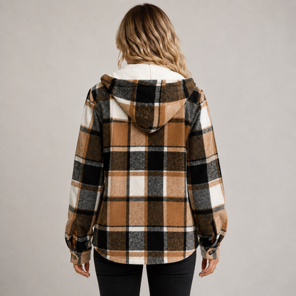 Women's Fleece Coat with Hood for Weekend Wear