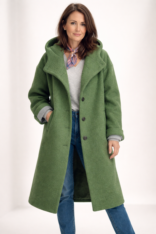 Women's Button Front Coat for Cooler Season Layering