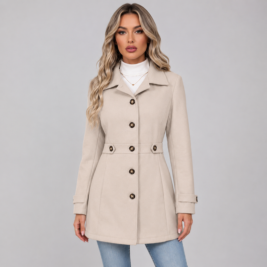 Women's Belted Trench Coat for Smart Casual