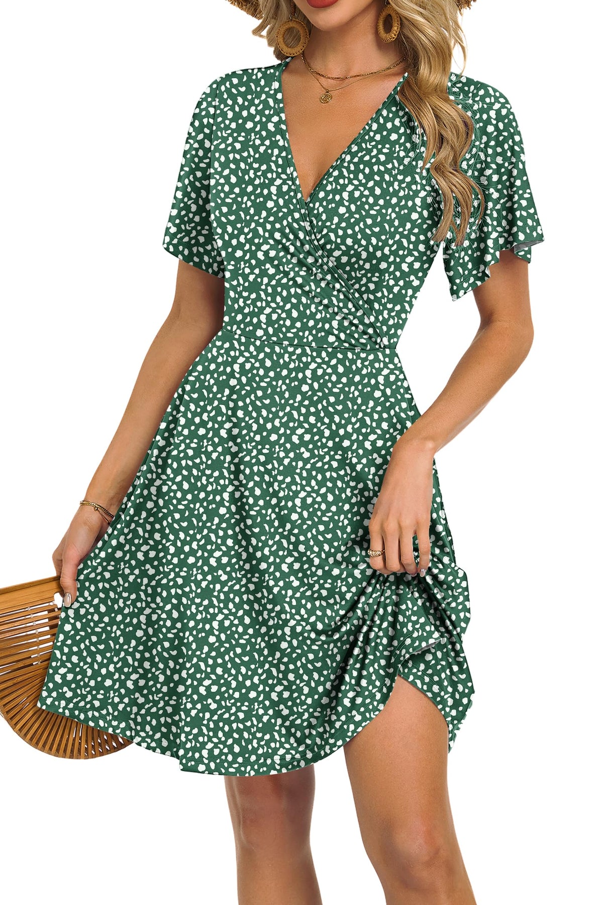 Women's Floral Wrap Dress for Vacation Style