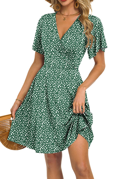 Women's Floral Wrap Dress for Vacation Style