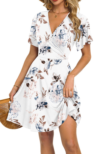 Women's Floral Wrap Dress for Vacation Style