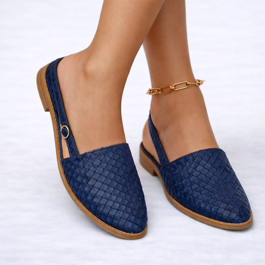 Women's Woven Slingback Flats for Daily Strolls