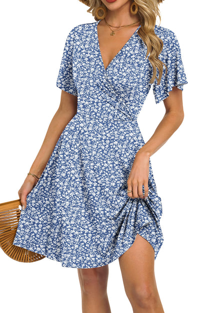 Women's Floral Wrap Dress for Vacation Style