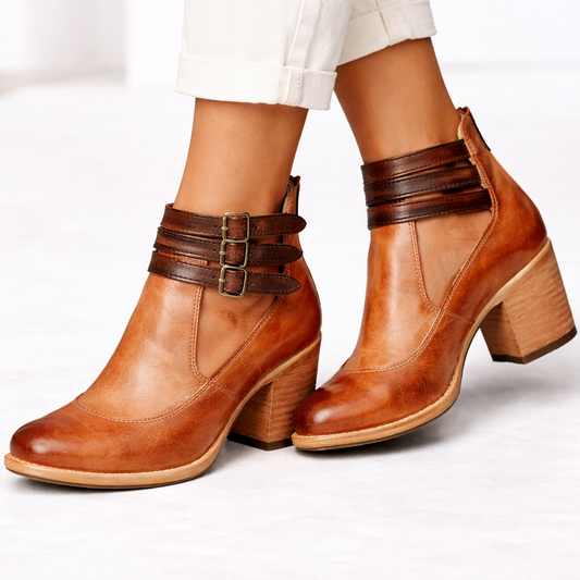Women's Ankle Boots with Block Heel for City Outings