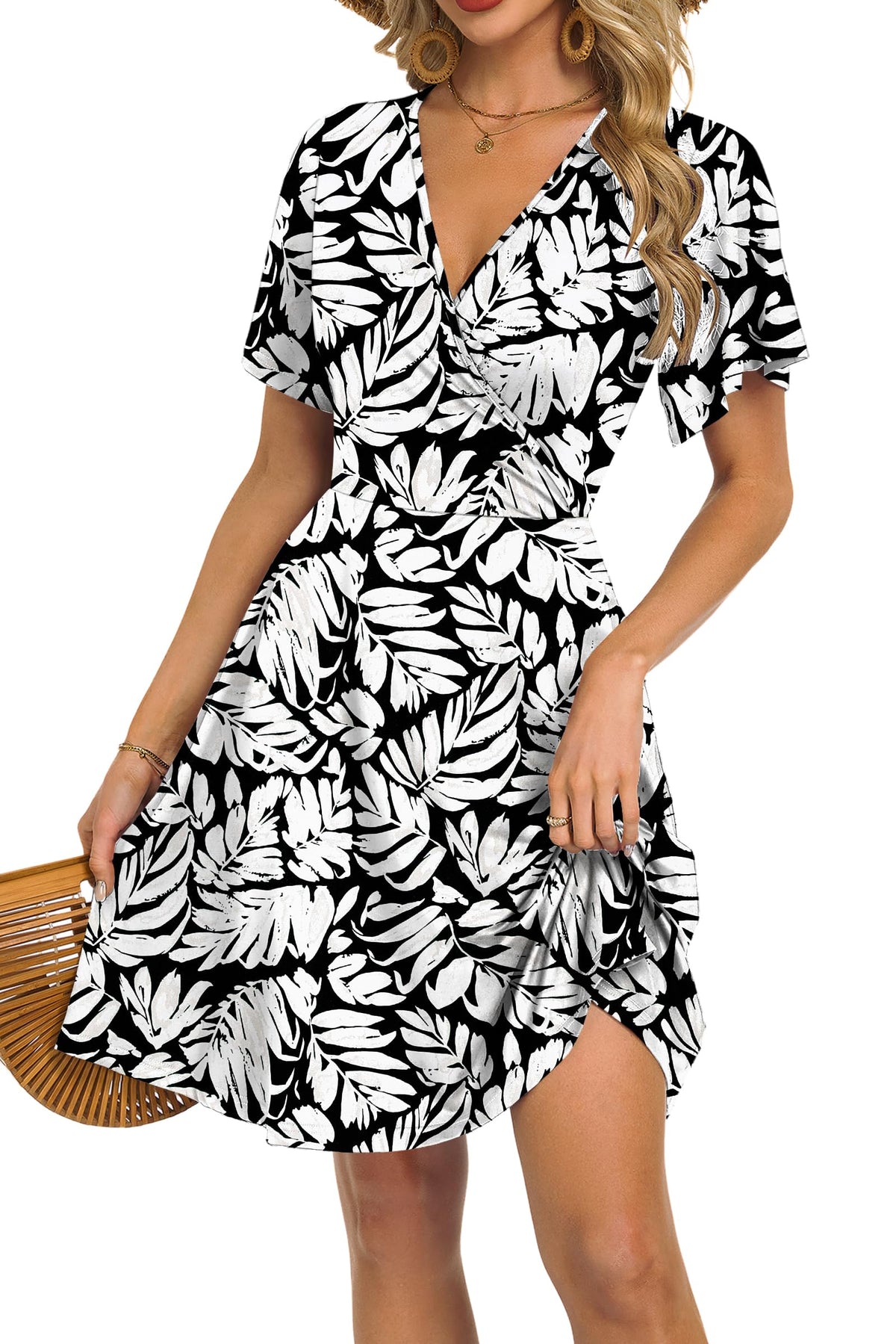Women's Floral Wrap Dress for Vacation Style
