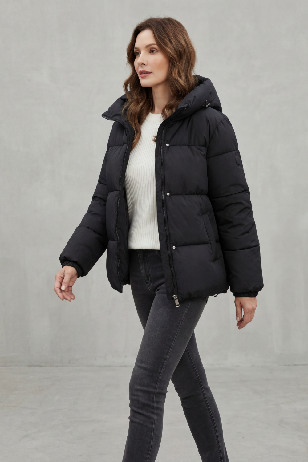 Women's Quilted Puffer Jacket for Daily Wear