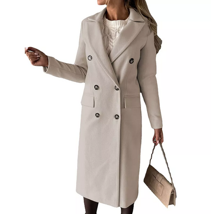 Women's Double Breasted Winter Jacket for Daily Wear