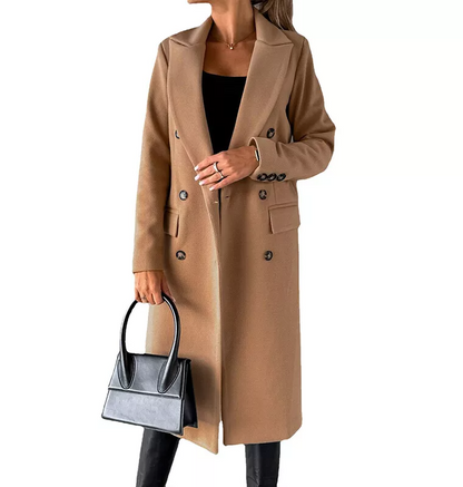 Women's Double Breasted Winter Jacket for Daily Wear