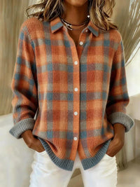 Orange Blue Plaid