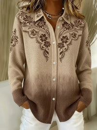 Beige Brown Floral