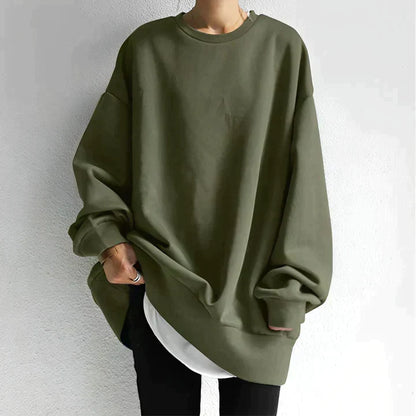Women's Oversize Tunic Sweater with Extended Hem