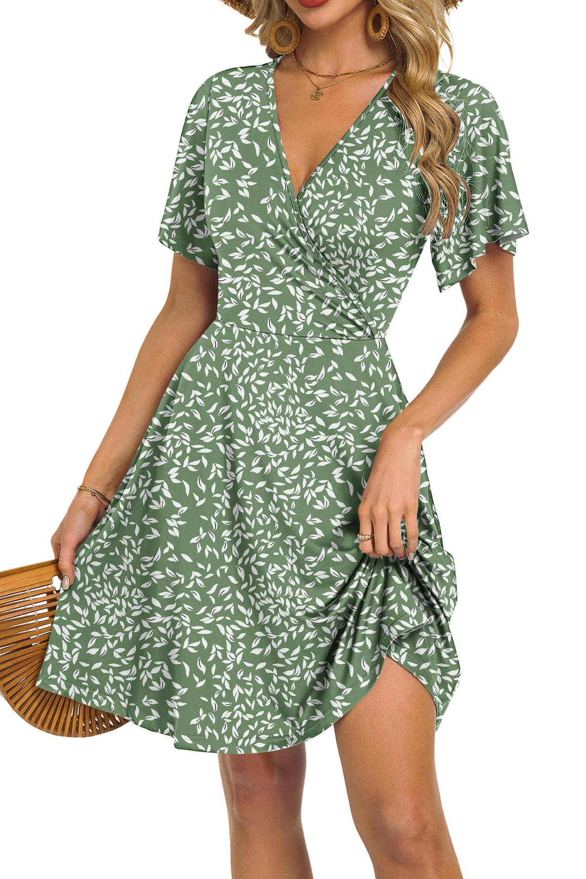 Women's Floral Wrap Dress for Vacation Style