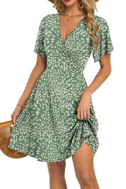 Women's Floral Wrap Dress for Vacation Style